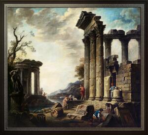 Ruins Of An Ancient Temple On The Shore